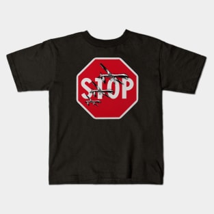 Stop War Stop sign, Banksy Grafitti Kids T-Shirt